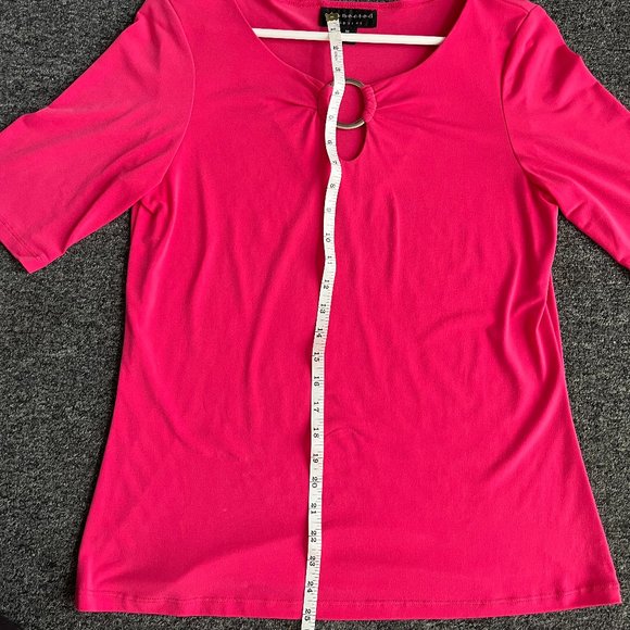 Hot Pink Top - Size M - Connected Apparel brand - Picture 5 of 8